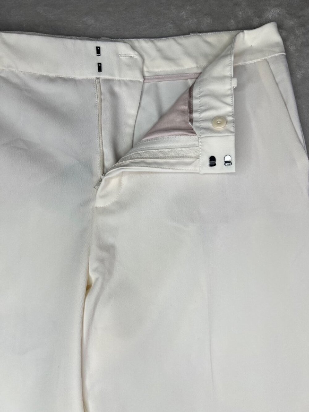 MNG Womens White Tapered Trousers Size 12 - Picture 13 of 16